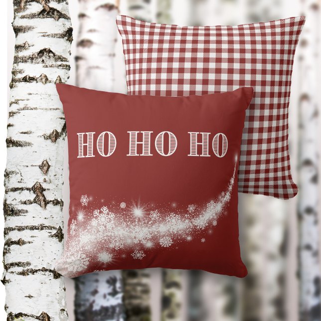 Star Bursts of White Trails Ho Ho Ho Kissen (Von Creator hochgeladen)