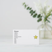 Star Business Card Visitenkarte (Stehend Vorderseite)