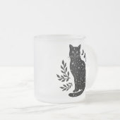 Star Cat & Moon Phasen Mattglastasse (VorderseiteRechts)