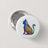 Star Cat Round Abzeichen Button (Vorne & Hinten)