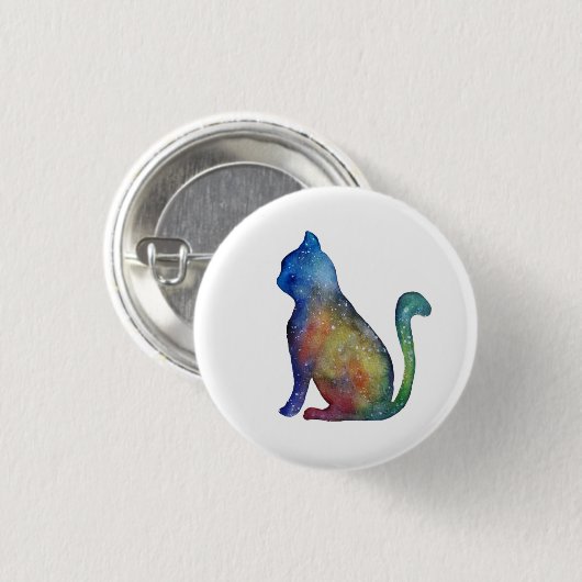 Star Cat Round Abzeichen Button (Vorne & Hinten)