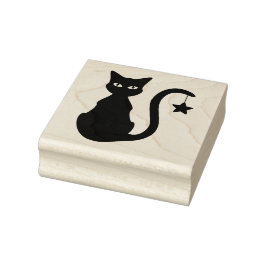 Star Cat Rubber Briefmarke Gummistempel