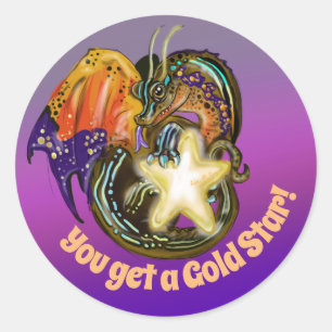 Star Catcher Glows Star Dragon Runder Aufkleber