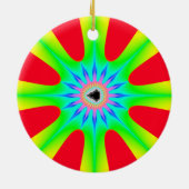 Star Christmas Fraktal Keramik Ornament (Hinten)