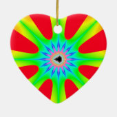 Star Christmas Fraktal Keramikornament (Hinten)