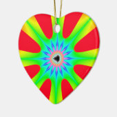 Star Christmas Fraktal Keramikornament (Links)