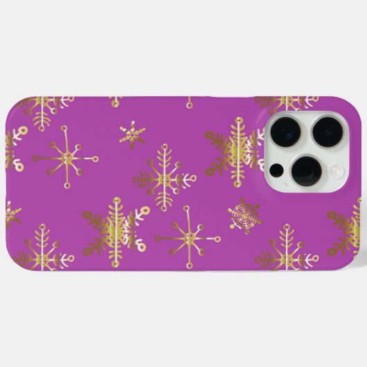 Star Christmas Pink  Case-Mate iPhone Hülle (Rückseite (Horizontal))