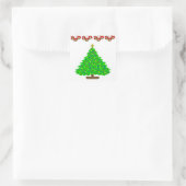 Star Christmas Tree Quadratischer Aufkleber (Tasche)