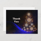 Star Christmas Tree Vielen Dank Postkarte (Vorne/Hinten)