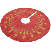 Star Circle Gold I + Ihr Backgr. Ideen Polyester Weihnachtsbaumdecke (Schrägansicht)