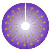 Star Circle Gold I + Ihr Backgr. Ideen Polyester Weihnachtsbaumdecke (Vorderseite)