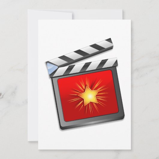 Star Clapper Board Einladung (Vorderseite)