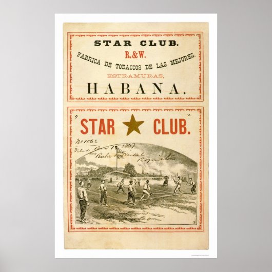 Star Club Baseball 1867 Poster (Vorne)
