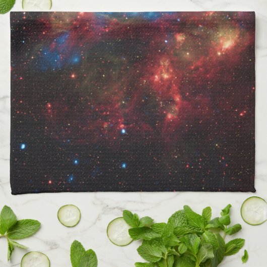 Star Cluster NGC 1929 Geschirrtuch (Gefaltet)
