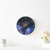Star Cluster NGC 3603 (Hubble) Runde Wanduhr (Zuhause)