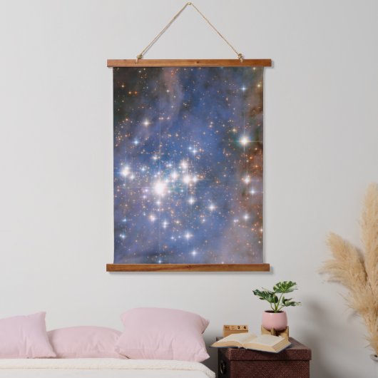 Star Cluster Trumpler 14. Wandteppich Mit Holzrahmen (Schlafzimmer)