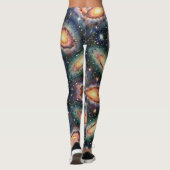 Star Clusters Dark Space Dust Galaxy Leggings (Rückseite)