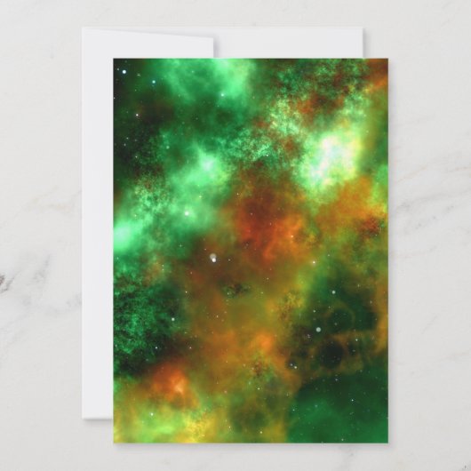 Star Clusters Space Galaxy Einladung zur Hochzeit (Rückseite)