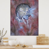 Star Collector Faiy and Owl Fantasy Art Poster (Küche)