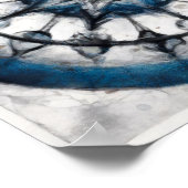 Star Compass Mandala Square Poster (Ecke)