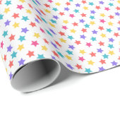 Star Confetti (hell) Geschenkpapier (Rolleneckpunkt)