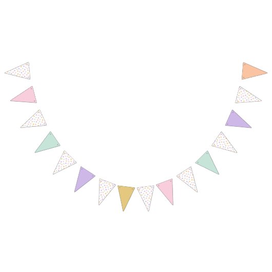 Star Confetti (Pastel-Solids) Wimpelkette (Alle)
