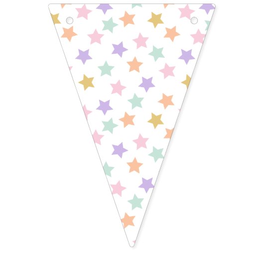 Star Confetti (Pastel) Wimpelkette (Erste Fahne)