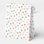 Star Confetti (Retro Blue) Geschenkschachtel (Rückseite)
