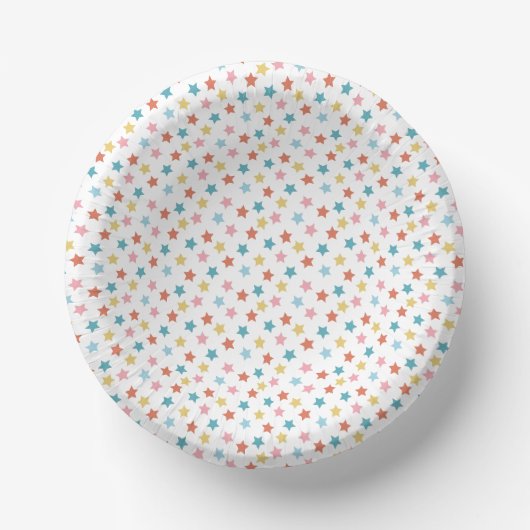 Star Confetti (Retro) Pappteller (Vorderseite)