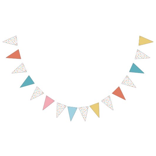 Star Confetti (Retro -Solids) Wimpelkette (Alle)