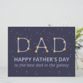 Star Constellation Happy Vatertag Card Einladung (Stehend Vorderseite)