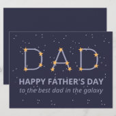 Star Constellation Happy Vatertag Card Einladung (Vorne/Hinten)