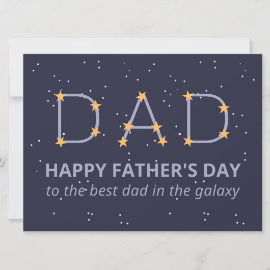 Star Constellation Happy Vatertag Card Einladung (Vorderseite)