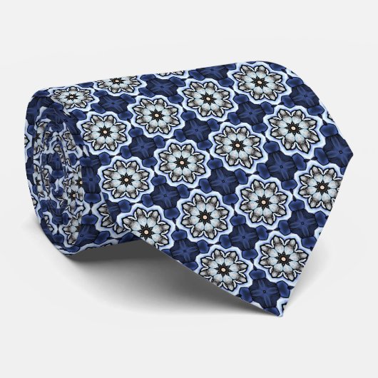 Star Cross Blue Neck Tie Krawatte (Gerollt)
