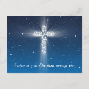 Star Cross Nr. 5 - Horizontales Lichtblau auf der  Postkarte