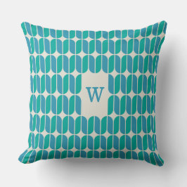 Star Crossed Aquatic Mit Monogramm Throw Kissen