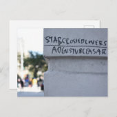 Star Crossed Lovers Shakespeare Graffiti NYC Postkarte (Vorne/Hinten)