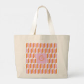 Star Crossed Sunset Tiles Mit Monogramm Tote Bag Jumbo Stoffbeutel (Rückseite)