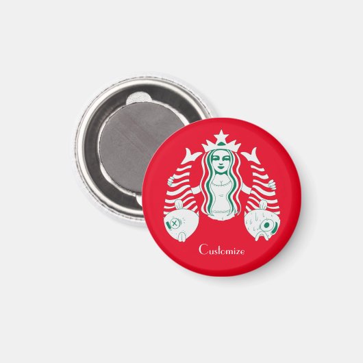 Star-Crown Queen Mermaid Thunder_Cove Magnet (Vorderseite/Rückseite)