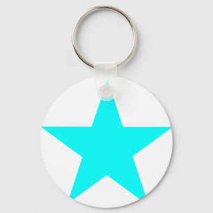 Star Cyan The MUSEUM Zazzle Geschenke Schlüsselanhänger