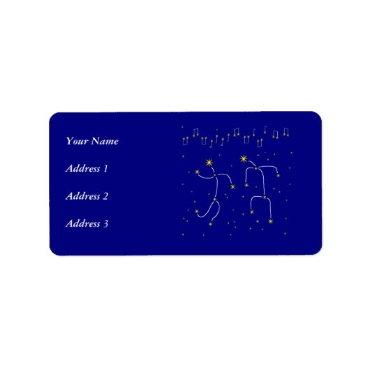 Star Dance Adressaufkleber (Vorne)