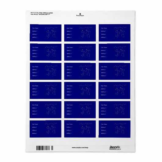 Star Dance Adressaufkleber (Vorne)