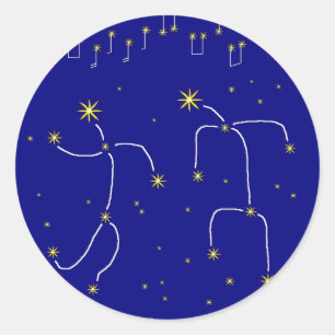 Star Dance Runder Aufkleber