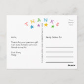 Star Danke | Foto Baby Danke Postcard Postkarte (Rückseite)