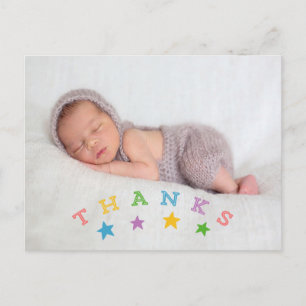 Star Danke Foto Baby Danke Postcard Postkarte