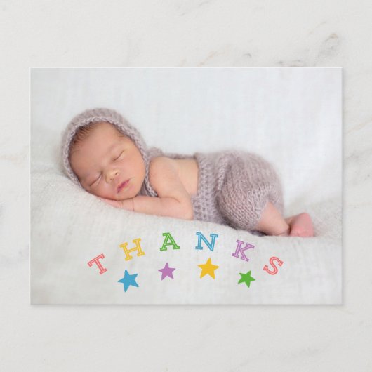 Star Danke | Foto Baby Danke Postcard Postkarte (Vorderseite)