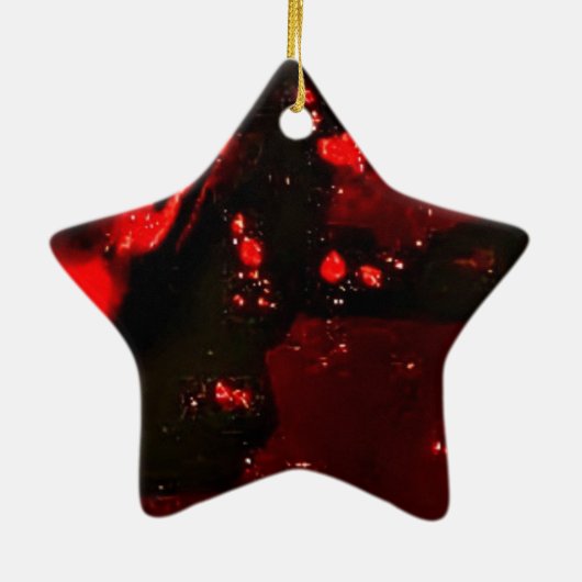 Star dark abstract ornament from recycled plastic (Hinten)