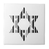 STAR DAVID BAR CODE Judaism Muster Design Fliese (Vorderseite)