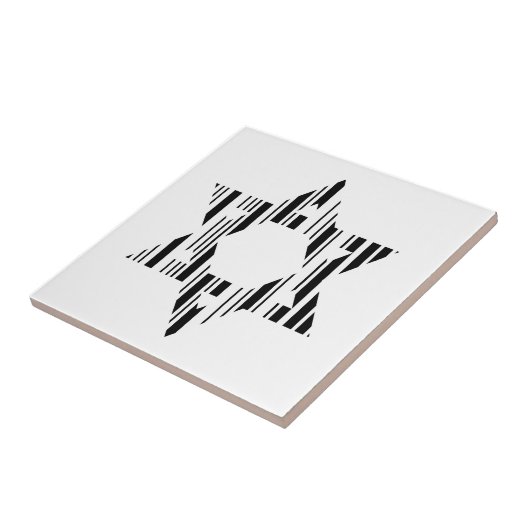 STAR DAVID BAR CODE Judaism Muster Design Fliese (Seite)