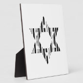 STAR DAVID BAR CODE Judaism Muster Design Fotoplatte (Seite)